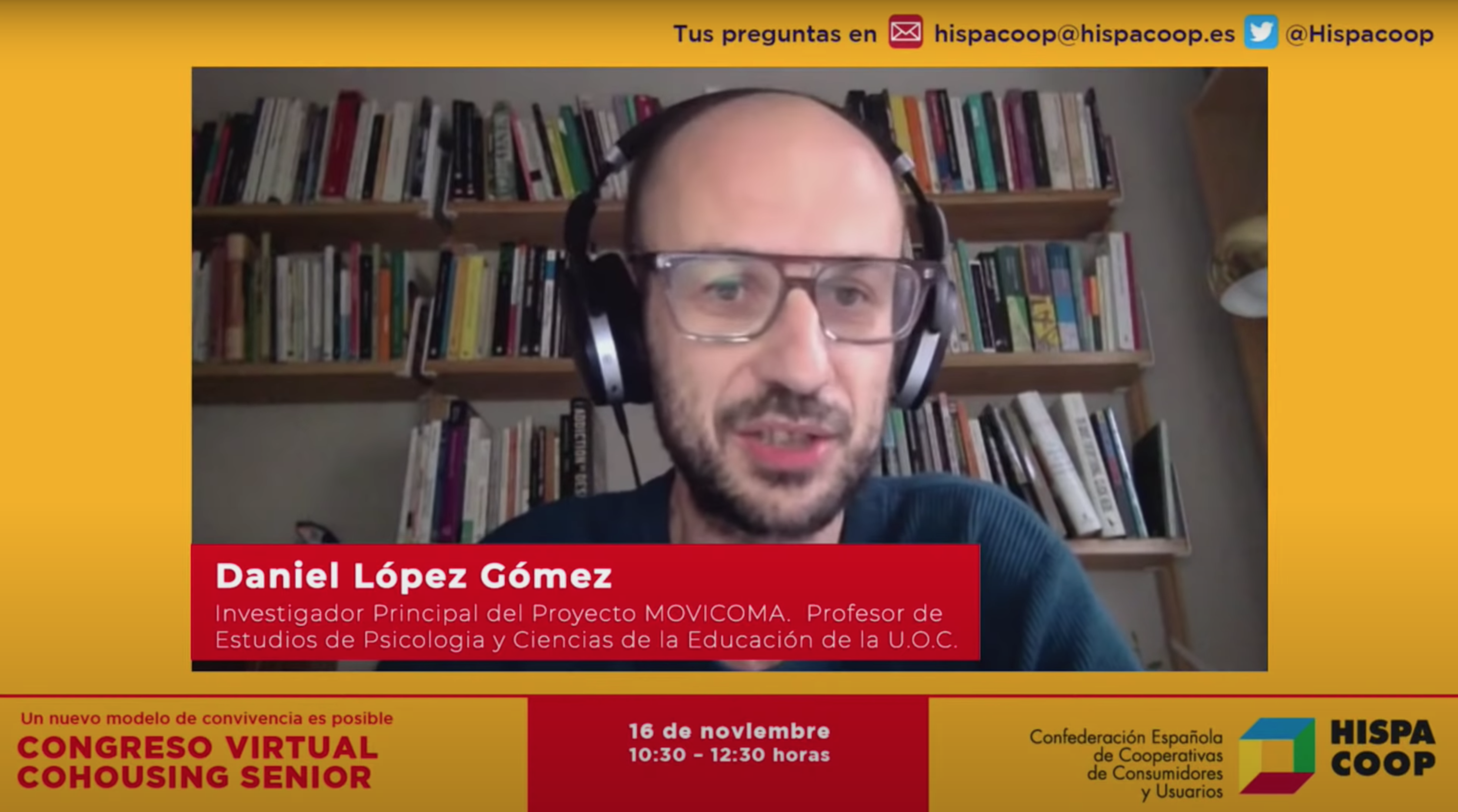 El Congreso Virtual Cohousing Senior abre con una ponencia inaugural de Daniel López sobre su desarrollo en España y una comparativa con los países nórdicos